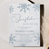 小さな雪の結晶の冬のワンダーランド赤ちゃんシャワー 招待状