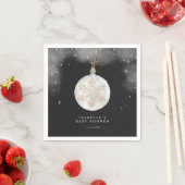 小さな雪の結晶の冬の夜の赤ちゃんシャワー スタンダードカクテルナプキン (インサイチュ)