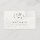 小さな雪の結晶の冬の赤ちゃんシャワーおむつ 名刺 (正面)