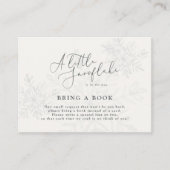 小さな雪の結晶の冬の赤ちゃんシャワーを持って本b 名刺 (正面)