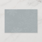 小さな雪の結晶の冬の赤ちゃんシャワーを持って本b 名刺 (裏面)