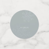 小さな雪の結晶の冬の赤ちゃんシャワーパーティー コンフェッティ (スモール正面)