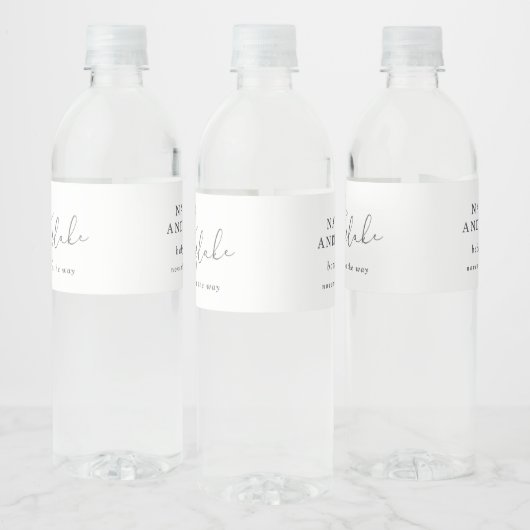 小さな雪の結晶の冬の赤ちゃんシャワーパーティー ペットボトルラベル (ボトル)