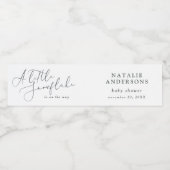 小さな雪の結晶の冬の赤ちゃんシャワーパーティー ペットボトルラベル (シングルラベル)