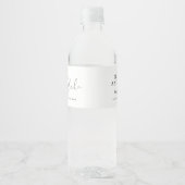 小さな雪の結晶の冬の赤ちゃんシャワーパーティー ペットボトルラベル (正面)