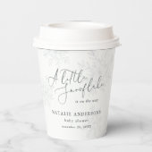 小さな雪の結晶の冬の赤ちゃんシャワーパーティー 紙コップ (裏面)