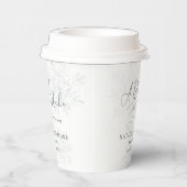小さな雪の結晶の冬の赤ちゃんシャワーパーティー 紙コップ (右)