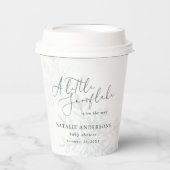 小さな雪の結晶の冬の赤ちゃんシャワーパーティー 紙コップ (正面)