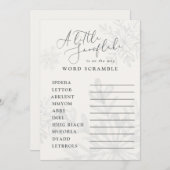 小さな雪の結晶の冬の赤ちゃんシャワーワードスクランブル 招待状 (正面/裏面)