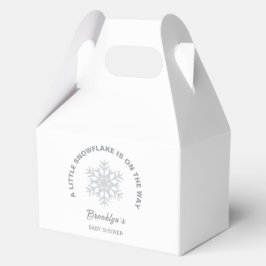 小さな雪の結晶の冬の赤ちゃんシャワー男女兼用 フェイバーボックス