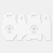 小さな雪の結晶の冬の赤ちゃんシャワー男女兼用 フェイバーボックス (見開き)