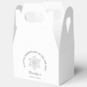 小さな雪の結晶の冬の赤ちゃんシャワー男女兼用 フェイバーボックス (見開き)