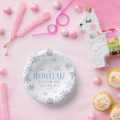 小さな雪の結晶の冬の青い赤ちゃんシャワー ペーパーボウル (パーティー)