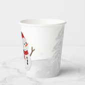 小さな雪の結晶の灰色の赤ちゃんシャワー 紙コップ (裏面)