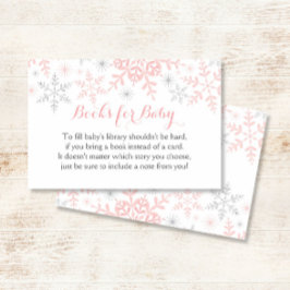 小さな雪の結晶の赤ちゃんシャワーが本を持ってくる