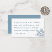 小さな雪の結晶の赤ちゃんシャワーが本を持ってくる ノートカード (正面/裏面インサイチュ)