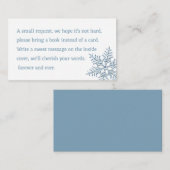 小さな雪の結晶の赤ちゃんシャワーが本を持ってくる ノートカード (正面/裏面)