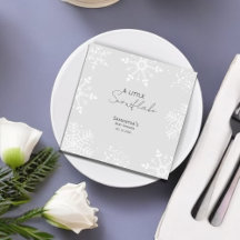 小さな雪の結晶の赤ちゃんシャワーグレー