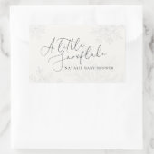 小さな雪の結晶の赤ちゃんシャワー 長方形シール (バッグ)