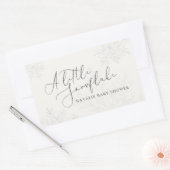 小さな雪の結晶の赤ちゃんシャワー 長方形シール (封筒)