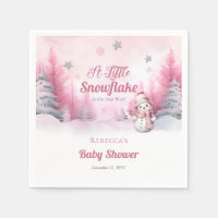 小さな雪の結晶をピンク色に染める | Snow Girl Baby Shower