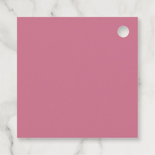 小さな雪の結晶をピンク色に染める | Snow Girl Baby Shower フェイバータグ (裏面)