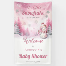 小さな雪の結晶をピンク色に染める | Snow Girl Baby Shower