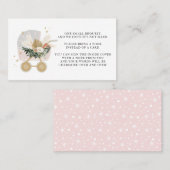 小さな雪の結晶ベビーシャワーブックベビーカード プレイスカード (正面/裏面)