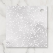 小さな雪の結晶 グレー ベビーシャワー ありがとう フェイバータグ (裏面)