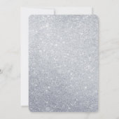 小さな雪の結晶 ピンクのベイビーシャワー招待状 招待状 (裏面)