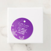 小さな雪の結晶 ミニマリストのパープルパターン フェイバータグ (インサイチュ)