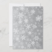 小さな雪の結晶　男女兼用　冬のベイビーシャワー 招待状 (裏面)