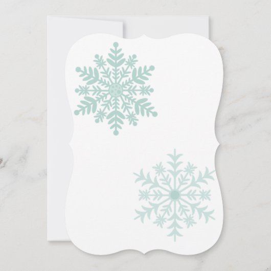 小さな雪天使 招待状 (裏面)