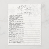 小さな雪片の冬の赤ちゃんシャワー押韻クイズ (正面)