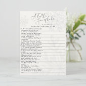 小さな雪片の冬の赤ちゃんシャワー押韻クイズ 招待状 (スタンド正面)