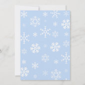 小さな雪片の男の赤ちゃんベビーシャワーの招待 招待状 (裏面)