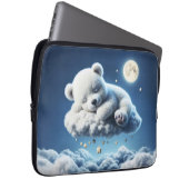 小さな雲テディスタームーンファンタジーアート ラップトップスリーブ (正面右)