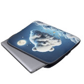 小さな雲テディスタームーンファンタジーアート ラップトップスリーブ (正面下部)