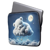小さな雲テディスタームーンファンタジーアート ラップトップスリーブ (正面左)