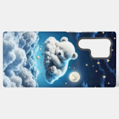 小さな雲テディスタームーンファンタジーアート SAMSUNG GALAXYケース (裏面横)