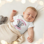 小さな雷　大きなハート　かわいいゾウ ベビーボディスーツ