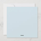 小さな青いジャケットの可愛いイースターバニー シーズンカード (裏面)