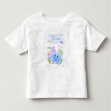 小さな青いタコのトドラーTシャツ