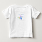 小さな青いタコのベビーTシャツ ベビーTシャツ (裏面)