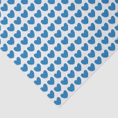 小さな青いハートパターン 薄葉紙 (詳細)