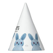 小さな青いバンニーの誕生日パーティーハット パーティーハット (右)
