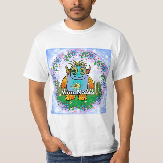 小さな青いモンスター Tシャツ (正面)
