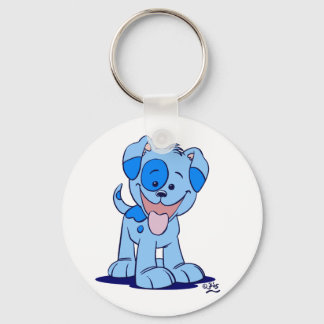 小さな青い子犬のキーチェーン キーホルダー