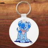 小さな青い子犬のキーチェーン キーホルダー (正面)
