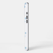 小さな青い花のシームレスなフラワーパターン iPhoneケース (左側面)